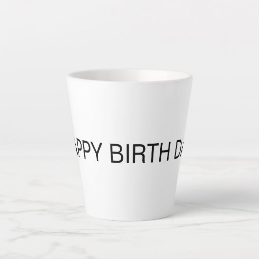 シンプルハッピー誕生デイマグ カフェラテマグ (正面)