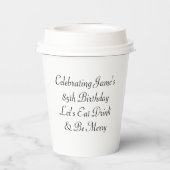 シンプルハッピー85thバースデーパーティー 紙コップ (裏面)
