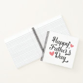 シンプルハッピー・ファザーズ・デイ・カリグラフィ |ノートブック ノートブック (内部)