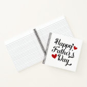 シンプルハッピー・ファザーズ・デイ・カリグラフィ |ノートブック ノートブック (内部)