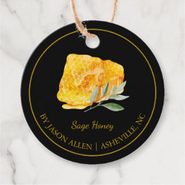 シンプルハニカムセージ注入ハニーつるラベル フェイバータグ