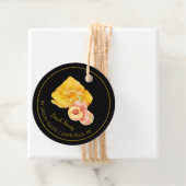 シンプルハニカムピーチ入り蜂蜜つるラベル フェイバータグ (インサイチュ)