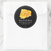 シンプルハニカム生蜂蜜ラベル ラウンドシール (バッグ)