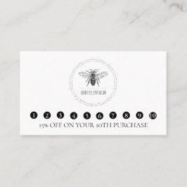 シンプルハニービーロゴビーキーパーアピール ロイヤリティカード