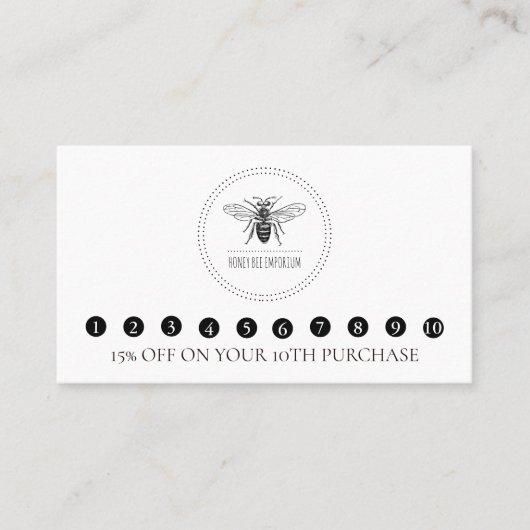 シンプルハニービーロゴビーキーパーアピール ロイヤリティカード (正面)