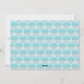 シンプルハヌカー(ユダヤ教)メノラーイン青カスタムい写真 シーズンカード (裏面)