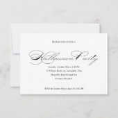 シンプルハロウィンのボール衣装パーティの招待状 招待状 (正面)