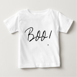 シンプルハロウィンの声明Boo! ベビーTシャツ
