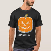 シンプルハロウィンの幽霊パーソナライズされた名 Tシャツ (正面)