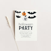 シンプルハロウィーンのカボチャのちょうちんハローウィンパーティ招待状 招待状