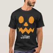 シンプルハロウィーンの日ジャックオランタンパンプキン名 Tシャツ (正面)