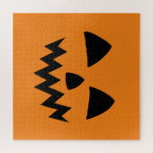 シンプルハロウィーンパンプキン顔幽霊怖いパーティー ジグソーパズル (横)