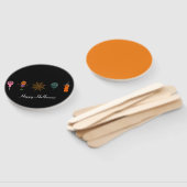 シンプルハロウィーンパンプキン顔幽霊怖いパーティー ハンドファン (組立なし)