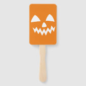 シンプルハロウィーンパンプキン顔幽霊怖いパーティー ハンドファン (裏面)