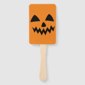 シンプルハロウィーンパンプキン顔幽霊怖いパーティー ハンドファン (正面)