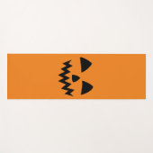 シンプルハロウィーンパンプキン顔幽霊怖いパーティー ヨガマット (正面(横))