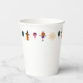 シンプルハロウィーンパンプキン顔幽霊怖いパーティー 紙コップ (裏面)