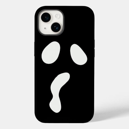シンプルハロウィーンパンプキン顔幽霊怖いパーティー Case-Mate iPhoneケース (裏面)