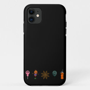 シンプルハロウィーンパンプキン顔幽霊怖いパーティー iPhone 11 ケース