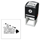 シンプルハワイ差出人住所スタンプ セルフインキングスタンプ (インサイチュ)