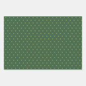 シンプルハンターグリーンと金ゴールドパタ無地のーン ラッピングペーパーシート (正面3)