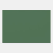 シンプルハンターグリーンと金ゴールドパタ無地のーン ラッピングペーパーシート (正面2)