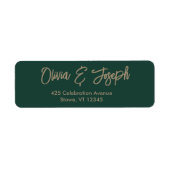 シンプルハンドスモダンケッチスクリプトEmerald Green ラベル (正面)