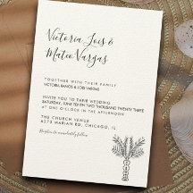 シンプルハンドドロッドパームツリートロピカル結婚ズ