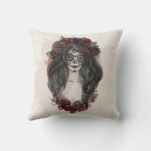 シンプルハンドドロードディアデロスムエルトス装飾用クッション クッション (裏面)