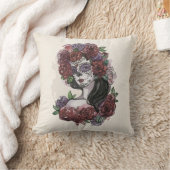 シンプルハンドドロードディアデロスムエルトス装飾用クッション クッション (ブランケット)