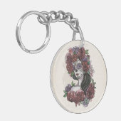 シンプルハンドドロードディアデロスムエルトス | キーホルダー (正面左)