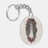 シンプルハンドドロードディアデロスムエルトス | キーホルダー (正面左)