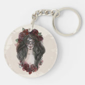 シンプルハンドドロードディアデロスムエルトス | キーホルダー (裏面)