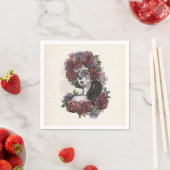 シンプルハンドドロードディアデロスムエルトス | ナプキン スタンダードカクテルナプキン (インサイチュ)