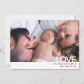 シンプルハートかわいい写真バレンタインデー シーズンカード (正面)