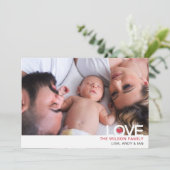 シンプルハートかわいい写真バレンタインデー シーズンカード (スタンド正面)