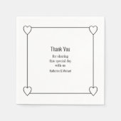 シンプルハートとロマン結婚ツ スタンダードカクテルナプキン (正面)