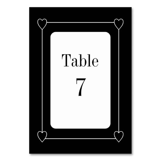シンプルハートとロマン結婚ツ テーブルナンバー (正面)