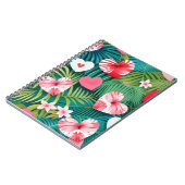 シンプルハートと熱帯葉 ノートブック (左側)