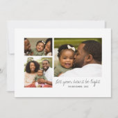 シンプルハートに軽いクリスマスフォトを許可 シーズンカード (正面)