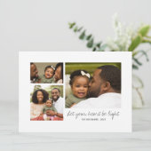 シンプルハートに軽いクリスマスフォトを許可 シーズンカード (スタンド正面)