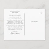 シンプルハートの写真と共に結婚スクリプトを作成 ポストカード (裏面)