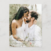 シンプルハートの写真と共に結婚スクリプトを作成 ポストカード (正面)