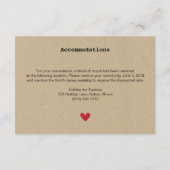 シンプルハートの結婚式出欠確認カード エンクロージャーカード (裏面)