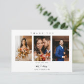 シンプルハートの脚本の写真とミセス結婚の写真 サンキューカード (スタンド正面)