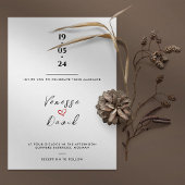 シンプルハートを引き寄せ結婚た招待状 招待状