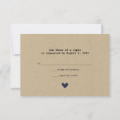 シンプルハートウェディングRSVP 出欠カード (裏面)