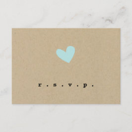 シンプルハートウェディングRSVP 出欠カード