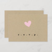 シンプルハートウェディングRSVP 出欠カード (正面/裏面)