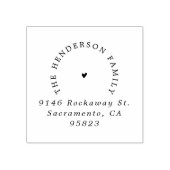 シンプルハートエレガントタイポグラフィ差出人住所 ラバースタンプ (インプリント)